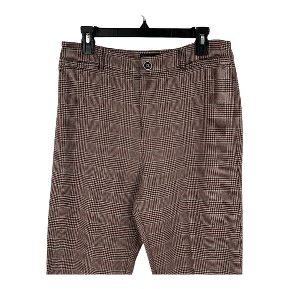 Paige Pants Claudine Houndstooth Plaid High Waist ankle flare size 8 - Picture 2 of 7